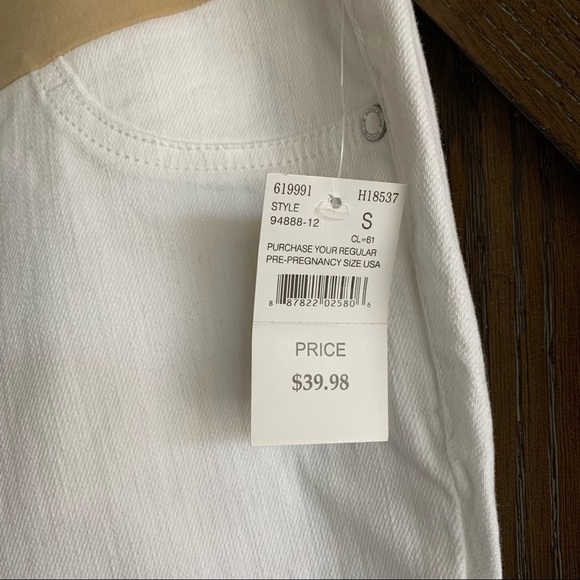 🎉HP🎉 Indigo Blue | White Cuffed Maternity Jeans - Picture 4 of 6